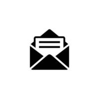 vector de diseño de icono plano simple de correo electrónico