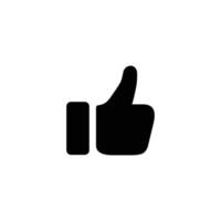 Thumb up icon vector. Like icon vector