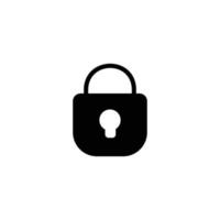Lock simple flat icon design vector