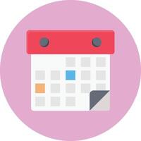 ilustración de vector de calendario en un fondo. símbolos de calidad premium. iconos vectoriales para concepto y diseño gráfico.