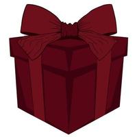 Christms gift dark red vector