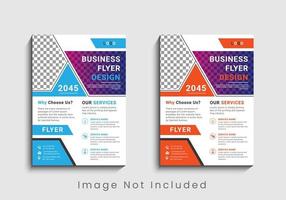 Modern and creative professional corporate business flyer template design in a4. vector