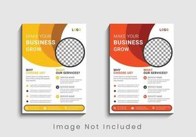 Modern and creative professional corporate business flyer template design in a4. vector