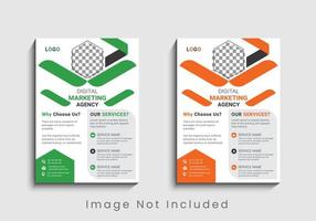 Modern and creative professional corporate business flyer template design in a4. vector