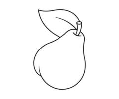 Avocado coloring page for kids Free Vector