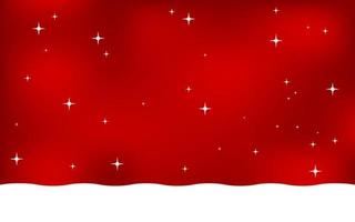 Christmas red background with snowflakes, vector