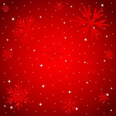 Christmas red background with snowflakes