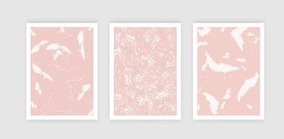 Set of eight abstract backgrounds. Hand drawn various shapes and doodle objects. Contemporary modern trendy vector illustrations. Every background is isolated. Pastel colors