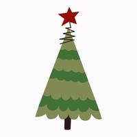 Christmas and New Year tree. vector illustration on a white background.