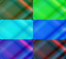 six sets of abstract background with neon light pattern. glossy, gradient, blur, modern and colorful style. green, pastel blue, pink and red. great for background, wallpaper, poster, banner or flyer vector