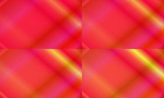 cuatro juegos de fondo abstracto brillante. estilo brillante, degradado, borroso, moderno y colorido. rojo, rosa y amarillo. ideal para fondo, telón de fondo, papel tapiz, portada, afiche, pancarta o volante vector