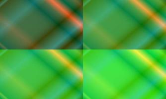four sets of abstract background with neon light pattern. glossy, gradient, blur, modern and colorful style. green, orange and yellow. great for background, wallpaper, cover, poster, banner or flyer vector