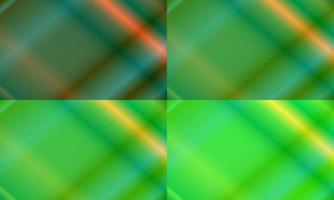 four sets of abstract background with neon light pattern. glossy, gradient, blur, modern and colorful style. green, orange and yellow. great for background, wallpaper, cover, poster, banner or flyer vector