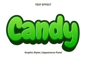 candy text effect and editable. vector