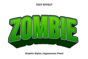 zombie text effect and editable. vector