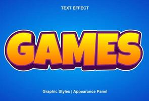 games text effects and can be edited. vector