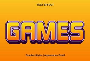 efecto de texto de juego con estilo 3d de color naranja y se puede editar vector