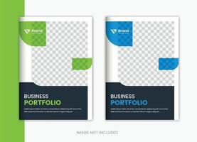 Corporate cover design template for creative business portfolio vector