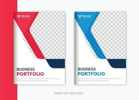 Creative corporate cover design template set for business portfolio vector