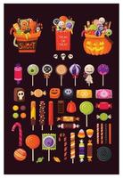 ilustración de dulces de halloween vector