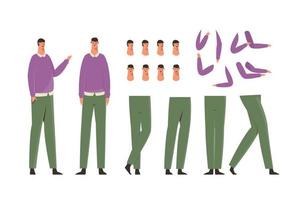 Character Set of Casual Man Illustration vector