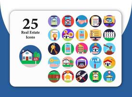 25 Real Estate Icons vector