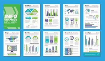 plantilla de diseño de folleto de infografía empresarial vector