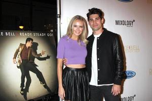 LOS ANGELES, APR 17 - Melissa Ordway, Justin Gaston at the Drake Bell s Album Release Party for Ready, Set, Go at Mixology on April 17, 2014 in Los Angeles, CA photo
