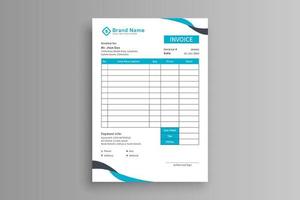 Modern Business Invoice Design Template vector