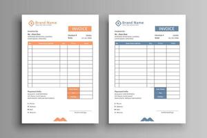 Modern Business Invoice Design Template vector