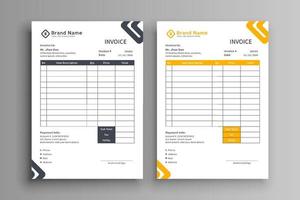 Modern Business Invoice Design Template vector