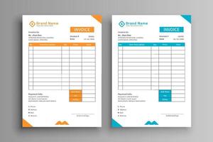 Modern Business Invoice Design Template vector