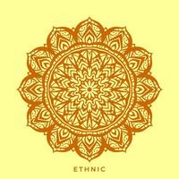 ethnic mandala art round decoration symmetrical vector design element