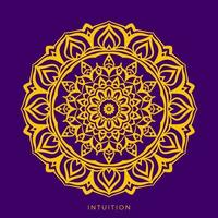 abstract intuitive mandala art circular motif design round traditional ornament for web or print vector element
