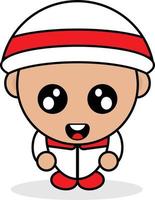 cute panama country boy mascot character cartoon vector illustration