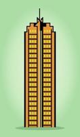 8-bit pixel icon high building in vector illustrations for game assets and web icons