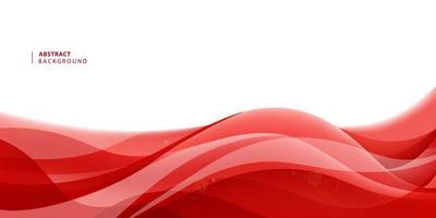 Vector abstract red wavy background. Curve flow motion illustration