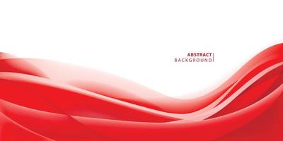 Vector abstract red wavy background. Curve flow motion illustration