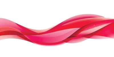 Vector abstract red wavy background. Curve flow motion illustration