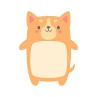 marco de texto de mascota de dibujos animados lindos perros y gatos para niños vector
