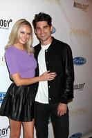 LOS ANGELES, APR 17 - Melissa Ordway, Justin Gaston at the Drake Bell s Album Release Party for Ready, Set, Go at Mixology on April 17, 2014 in Los Angeles, CA photo