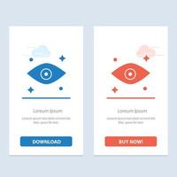 Eye Eyes Watching  Blue and Red Download and Buy Now web Widget Card Template vector