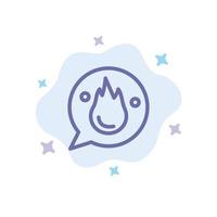 Chat Career Education Motivation Training Blue Icon on Abstract Cloud Background vector