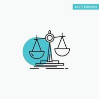 Balance Law Loss Profit  turquoise highlight circle point Vector icon