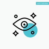 Eye Eyes Watching turquoise highlight circle point Vector icon