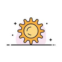 Sun Day Light Business Logo Template Flat Color vector