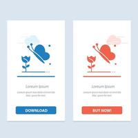 Beauty Flower Butterfly  Blue and Red Download and Buy Now web Widget Card Template vector