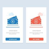 Dollar Money American Usa  Blue and Red Download and Buy Now web Widget Card Template vector