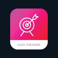 Target Aim Goal Mobile App Button Android and IOS Line Version vector