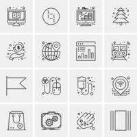 16 Universal Business Icons Vector Creative Icon Illustration to use in web and Mobile Related proje